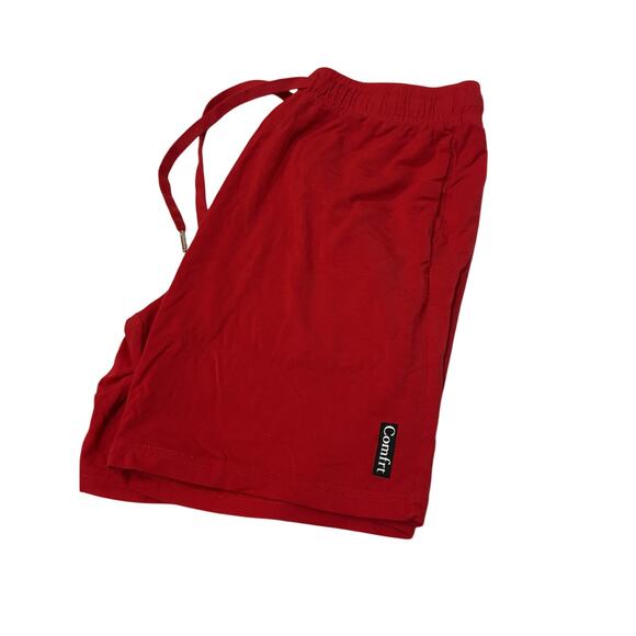 Comfort 2-Piece Lounge Set – Red – Top XS + Shorts S – Soft Cotton Matching Set - Picture 4 of 6